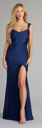 Kaitlin Low Back Slit Mermaid Formal Dress