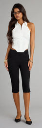 Forever On Trend High Rise Ponte Capri Pants